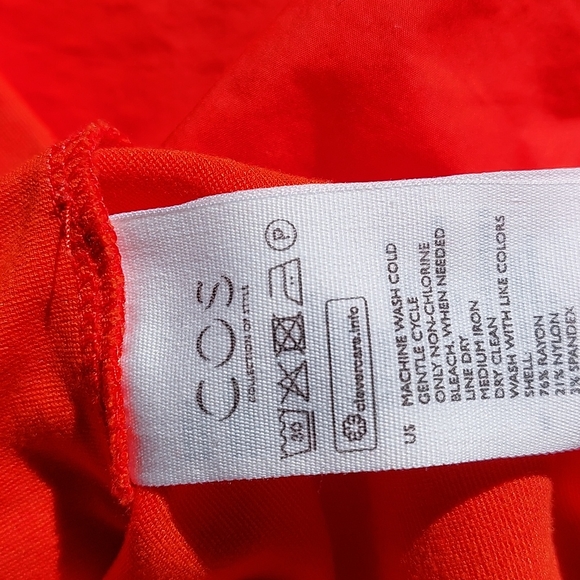 EUC COS orange tunic, size Large - Picture 5 of 7